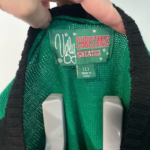 Santa llama ugly Christmas sweater size large B2 - Picture 3 of 7